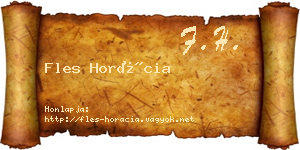 Fles Horácia névjegykártya