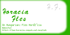 horacia fles business card